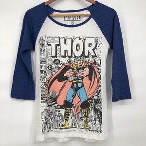 NWT! Marvel Avengers Vintage Style Thor Baseball Sleeve Tee